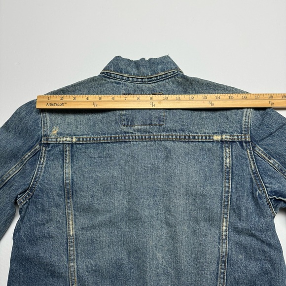 abercrombie boys' distressed Heavyweight Denim Jacket Size: XL - Picture 8 of 13